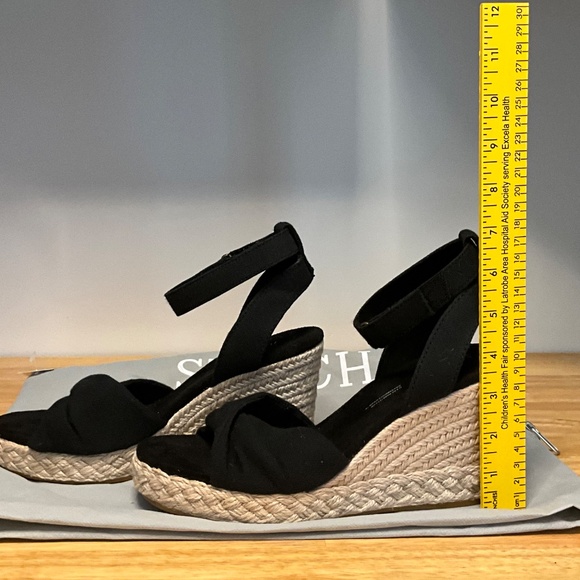 Tom’s Black Marisela Wedges Size 7.5 NWT/DUST BAG - Picture 6 of 13